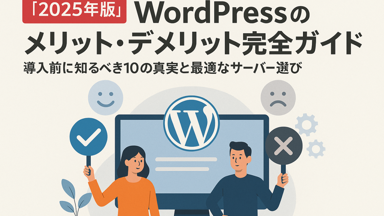 【2025年版】WordPressのメリット・デメリット完全ガイド｜導入前に知るべき10の真実と最適なサーバー選び
